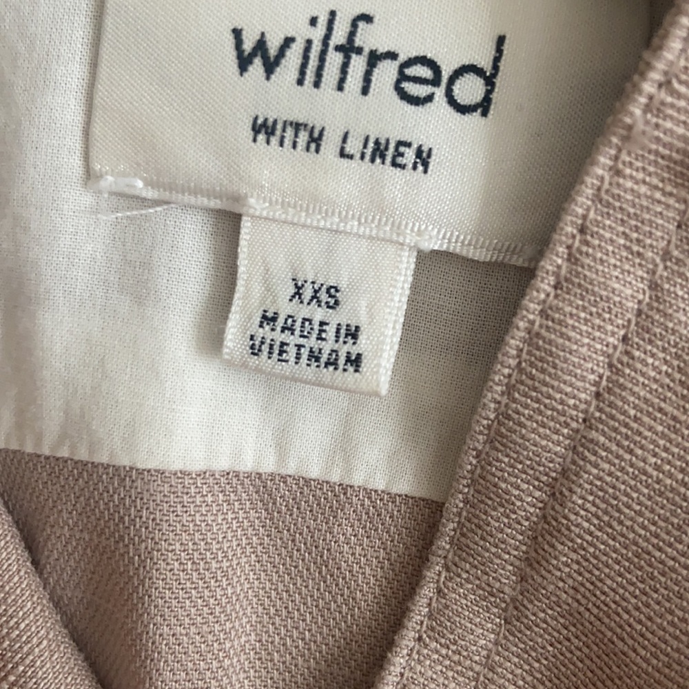 Wilfred Linen Blazer XXS pale pink NWOT
